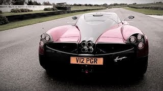 Pagani Zonda v Pagani Huayra  Italian hypercars on track at Goodwood [upl. by Chan337]