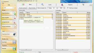 Haushaltsbuch MyMicroBalance Oberfläche [upl. by Nnyleahs]