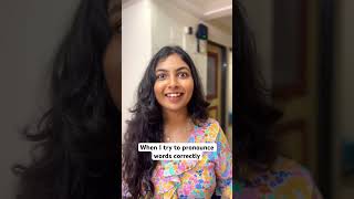 Wrong pronunciation feels right🤨 aisaa kyuu  Princy Parikh englishisajoke vocabulary words [upl. by Annayram]