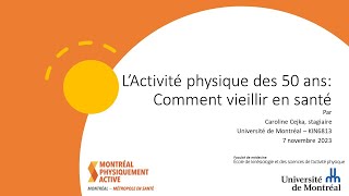 L’Activité physique des 50 ans  Comment vieillir en santé [upl. by Munson]