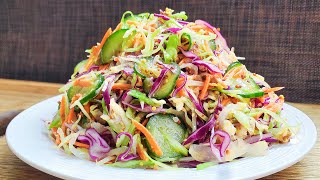 Ich esse diesen Kohlsalat jeden Tag zum Abendessen und verliere schnell Bauchfett Gurkenrezepte [upl. by Goodkin]