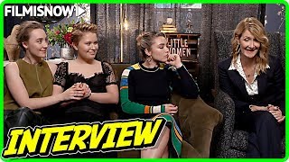 Saoirse Ronan Florence Pugh Eliza Scanlen and Laura Dern Interview for LITTLE WOMEN [upl. by Alfons]