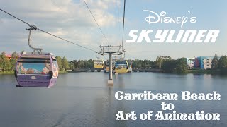 Disneys Skyliner ride from Caribbean Beach to Art of Animation [upl. by Nizam]