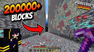 I Mined 200000 BLOCKS In Minecraft Survival😰 [upl. by Victory]