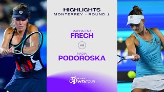 Magdalena Frech vs Nadia Podoroska  2024 Monterrey Round 1  WTA Match Highlights [upl. by Ramedlab689]