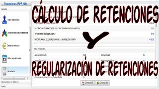 Cálculo retención y regularización retención [upl. by Fong]