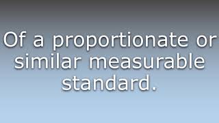 What does Commensurate mean [upl. by Cheria]