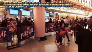 DOWNTOWN FREMONT STREET LAS VEGAS AFTER MIDNIGHT DECEMBER 2023 VLOG 877 [upl. by Rubenstein]