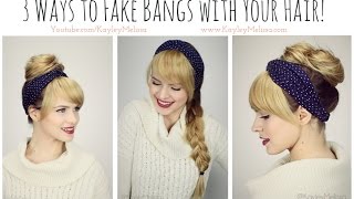 3 Ways to Fake Bangs with Your Hair [upl. by Eserahs]