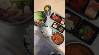 It was a feast today for lunch 😆 foodie bossam korean koreanfood mukbang kimchi [upl. by Thgiwed]