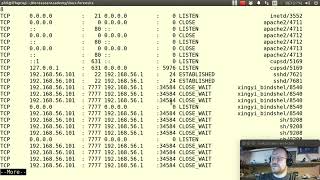 Pentester Academy Linux Forensics course using volatility networking functions on pas2 [upl. by Vidovik]