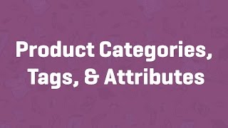 Product Categories Tags amp Attributes  WooCommerce Guided Tour [upl. by Dena]