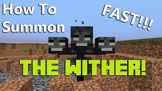 How To Summon A Wither In Minecraft 116 Fast  Minute Minecraft Tips [upl. by Lexie]