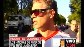 C5N LOS HINCHAS DE RIVER SE VAN ANTES [upl. by Nosduh]