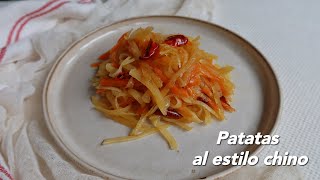 Patatas salteadas al estilo chino  Comida china MUY CASERA [upl. by Winny]