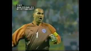 Chilavert  Free kick vs Slovenia World Cup 2002 [upl. by Shalne]