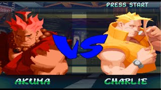 Akuma Vs Charlie Street fighter alpha2 Street fighter lovers [upl. by Ogires]