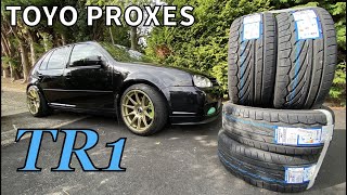 New tyres on my golf GTI TOYO PROXES TR1 300BHP FWD [upl. by Eiznikam]