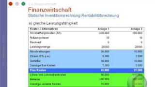 Finanzwirtschaft  Investition [upl. by Dagall]