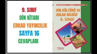 9 Sınıf Din Kitabı Erkad Yayıncılık Cevapları Sayfa 16 [upl. by Nagle]