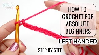 LEFT HANDED CROCHET How to crochet a headband in under an hour [upl. by Ahaelam]