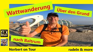 Wattwanderung über dem Grund nach Baltrum Wattwandern [upl. by Chavez]