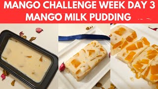 Mango challenge week Day 3  Easy amp Delicious Mango Milk Pudding fatimacuisine2020 [upl. by Iphigenia]