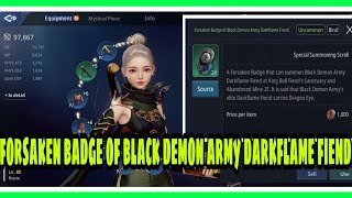 FORSAKEN BADGE OF BLACK DEMON ARMY DARKFLAME FIEND  MIR4 SUMMON [upl. by Ransell]