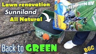 Fascinating All Natural Alternative Fertilizer Called Sunniland Lawn renovation project [upl. by Celinda]