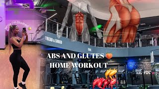 15 MIN ABS AND GLUTES🍑HOME WORKOUT reduce bloating South African YouTuber [upl. by Parker284]