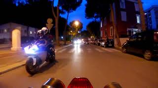 Aprilia Dorsoduro 750 w Custom Exhaust Brutal Sound Rear Cam [upl. by Morlee]