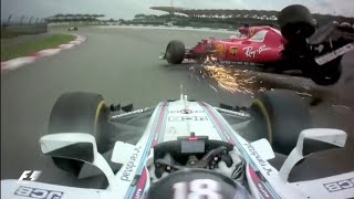 F1 Williams Onboard Crashes [upl. by Esli]