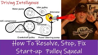 How To Stop Belt Squeal Noise or Screech at Startup Possibly Alternator Belt Slip QUICK TIP [upl. by Cortney]