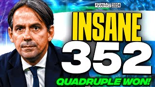 Inzaghis INSANE 352 Tactic Wins The Quadruple  Best FM24 Tactics [upl. by Kippar]