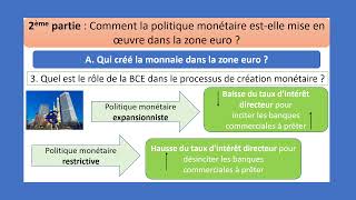 Quelles politiques économiques dans le cadre européen 34 La politique monétaire [upl. by Almond]