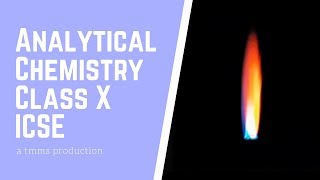 Analytical Chemistry  A Visualisation for Class X ICSE Qualitative Analysis [upl. by Hait32]