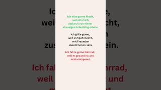 Was machst du gerne am Wochenende germanlevelb1  alltagsdeutsch  germangrammar  deutsch [upl. by Enitsed]