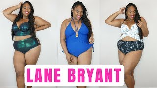 PLUS SIZE SWIMWEAR TRY ON Lane Bryant Swim Week 2018 [upl. by Bale373]