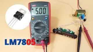 Tự làm mạch nguồn 5V từ IC ổn áp 7805  Mạch hạ áp 12v xuống 5v  ĐIỆN TỬ CƠ BẢN [upl. by Mauldon]