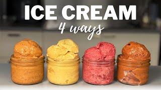 HEALTHY HOMEMADE ICE CREAM » 4 Easy GuiltFree Recipes  No Ice Cream Machine DairyFree [upl. by Tonye]