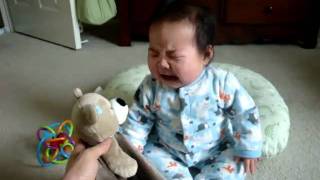 6 month old baby gets scared [upl. by Crissy]