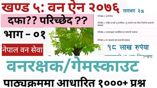 Vanrakshak Questions वन ऐन २०७६  Forest Act 2076 Vanrakshak Syllabus Banrakshak nfsbansewa [upl. by Schild]