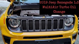 2019 Jeep Renegade 13 MultiAir Turbo Oil Change [upl. by Horick]