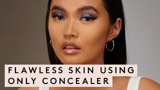 FLAWLESS SKIN USING ONLY CONCEALER  FENTY BEAUTY [upl. by Atinnek276]