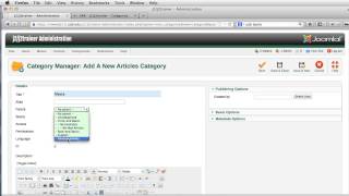 How to create Categories and Subcategories in Joomla 25mp4 [upl. by Ferde]