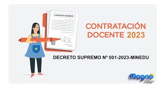 CONTRATACIÓN DOCENTE 2023 DS N° 0012023MINEDU [upl. by Itnahsa]