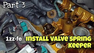 Trick Install Valve Springs Keepers Retainer cara ketiga  1zzfe 18 Part 3 [upl. by Yadrahs]