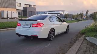 BMW 320i F30 stage 2 Catless Downpipe exhaust sound [upl. by Nutsud388]