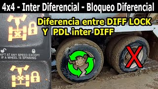 como funciona el inter diferencial 4x4 y como blockear el diferencial inter diferencial ydiferencial [upl. by Htiekel]