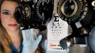 ASMR Hospital Eye Exam  Lens 1 or 2 Eye Measuring Light Exam [upl. by Eannej]